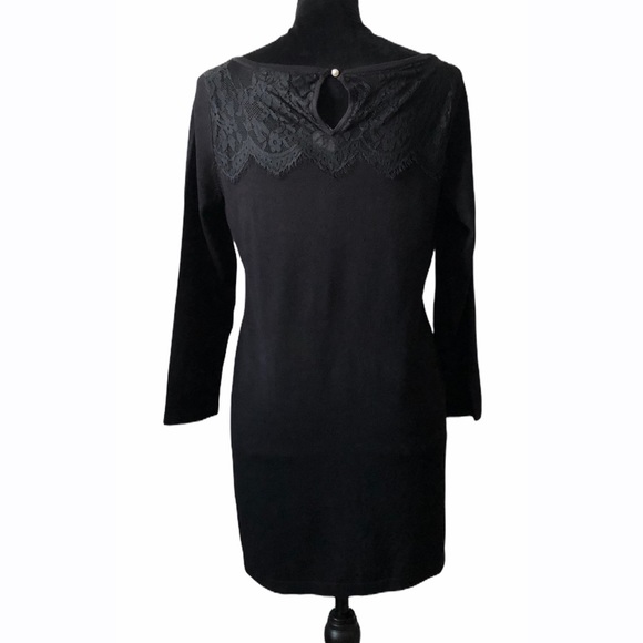 White House Black Market Black Tunic Size Medium - Picture 4 of 6